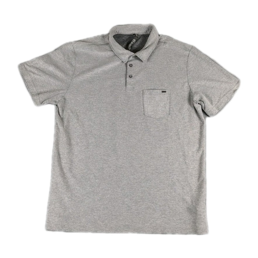 Vuori Polo Shirt Mens Sz XL Gray Ace Pocket Golf Performance Preppy Polo Sport